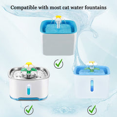 Cat Water Fountain Filters,  Cat Fountain Filter Replacement, for Square Cat Water Fountain inside (12 Pack)