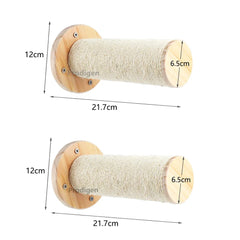 Cat Wall Climbing Shelf Steps Ladder Scratching Post Scratcher Bed Hiding House for Cats Tree Tower Pet Furniture Accessories