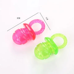 Pacifier Shape Pet Toy for Molar Chew Training, Multi-Color
