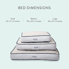 Now House for Pets Grey Diamond Cushion Dog Bed, Small Dog Bed, Machine Washable, Cotton/Poly Blend, 17X22X5 Inches