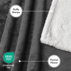 Waterproof Dog Blanket for Couch, Pee Proof Fleece Reversible Pet Throw, Furniture Protector for Bed Sofa Kennel, Soft Washable Cover for Small Medium Dog Puppy Cat, 29X40 Grey